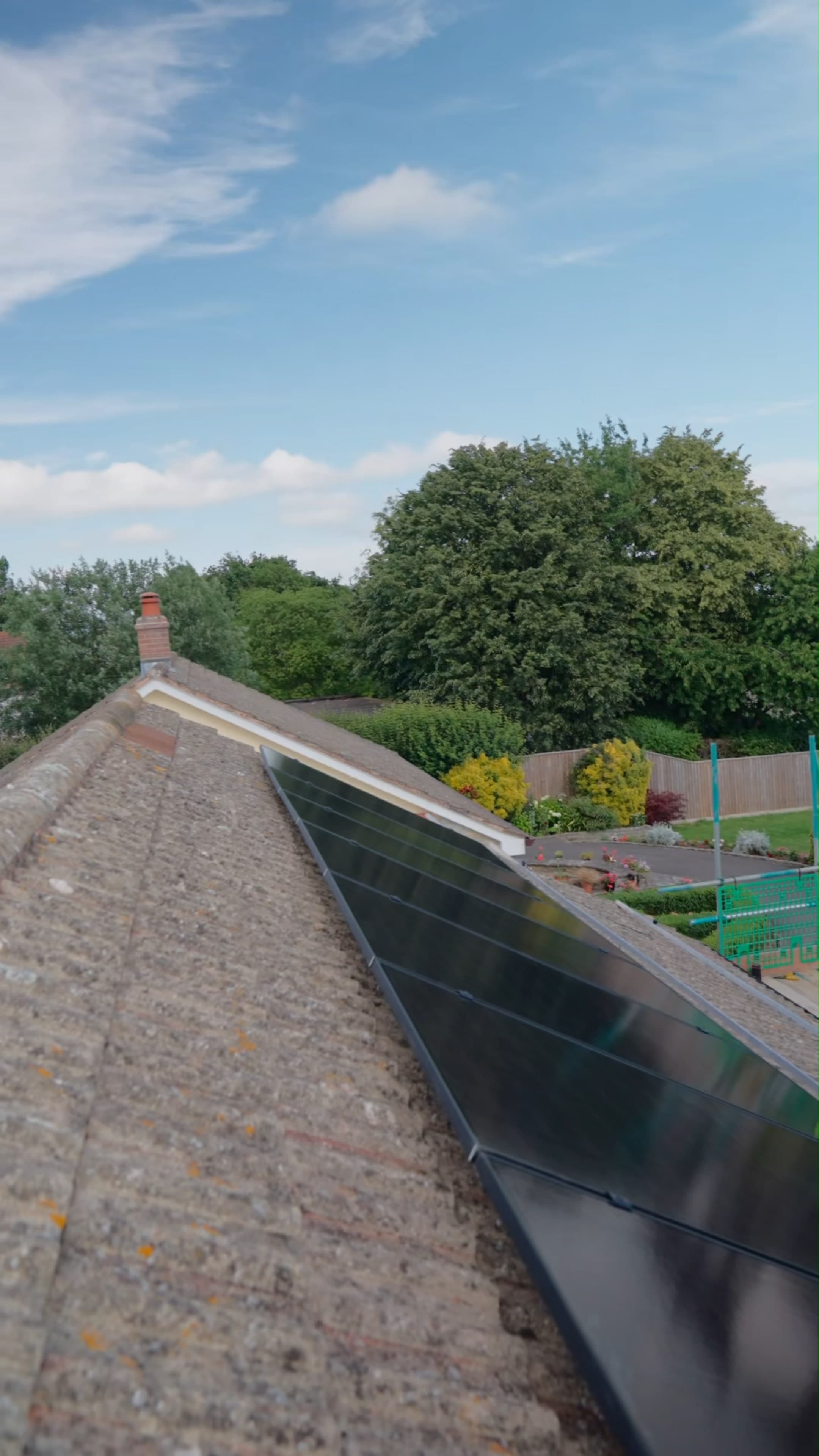 A Geko solar panel array installed on a UK clay tile roof